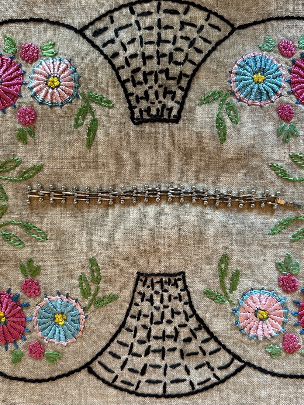 Cool 1940’s Antique Sterling bracelet